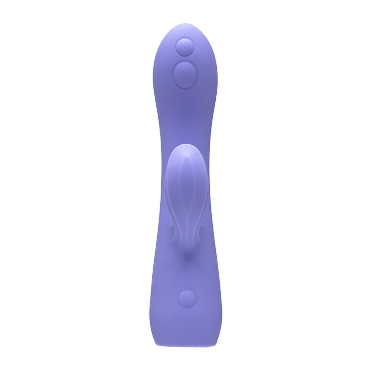 Adam & Eve Groovy Glow Ups Wavie Purple 16.5 Cm Usb Rechargeable Rabbit Vibrator