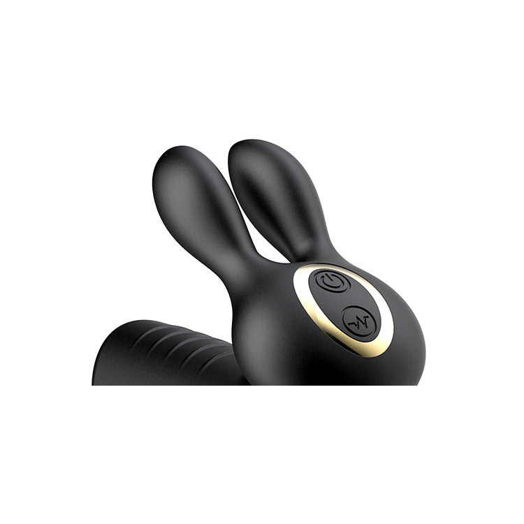 Adam & Eve Wild Hare Black Usb Rechargeable Vibrating Penis Cage With Wireless Remote