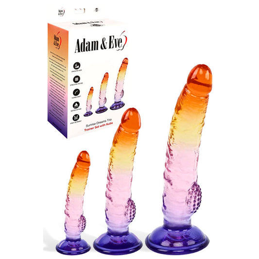 Adam & Eve Sunset Dreams Trio Multicoloured Multicoloured Dildos Set Of 3 Sizes