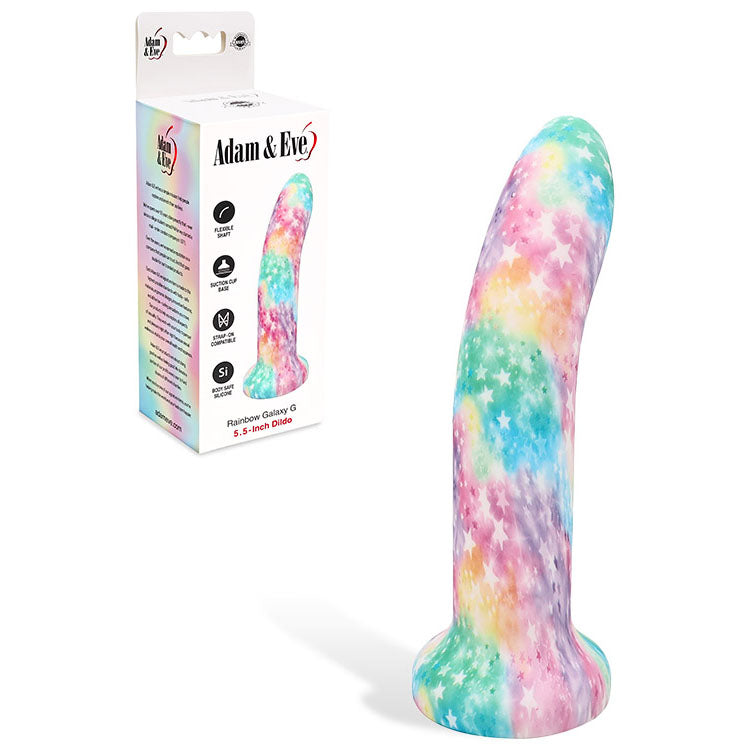 Adam & Eve Rainbow Galaxy G Coloured 14 Cm Dildo