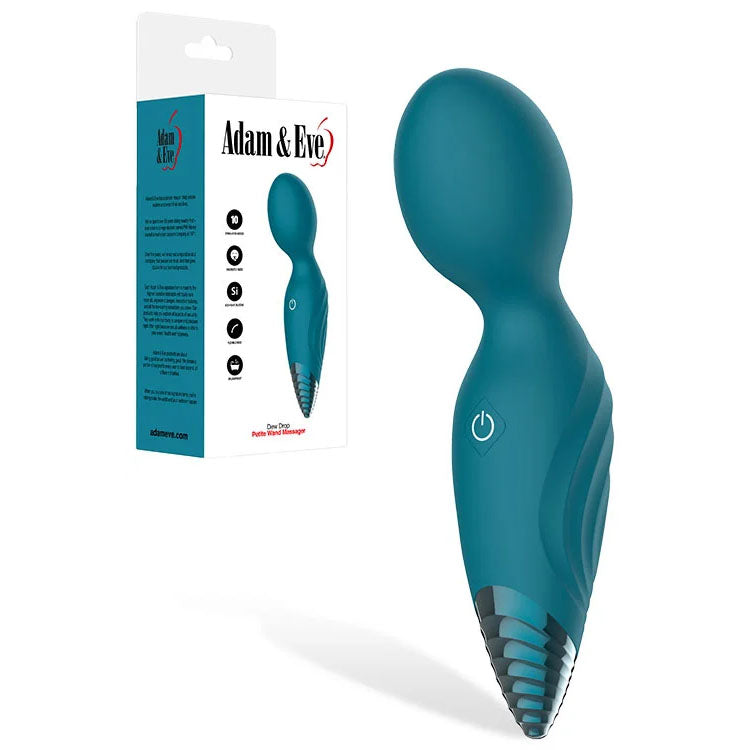 Adam & Eve Dew Drop Green 12.7 Cm Usb Rechargeable Mini Massager Wand