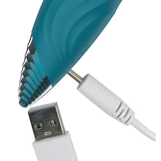 Adam & Eve Dew Drop Green 12.7 Cm Usb Rechargeable Mini Massager Wand