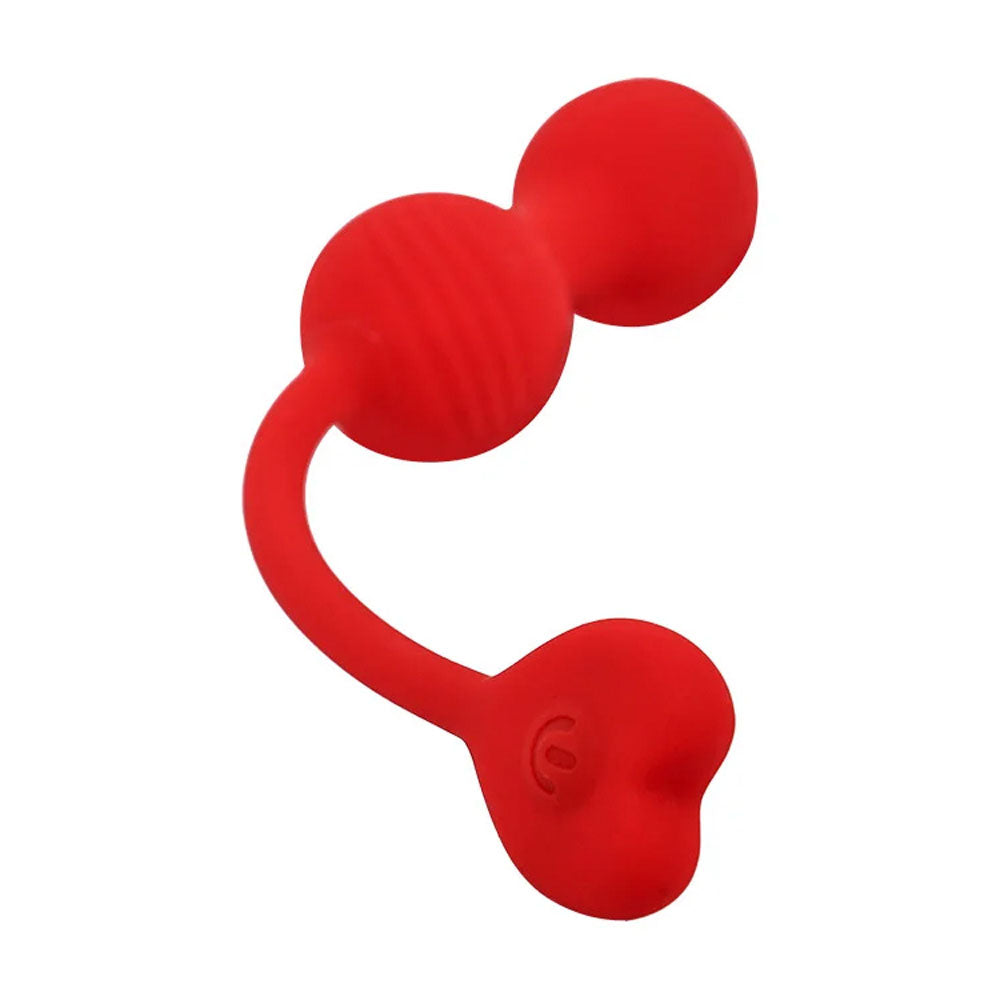 Adam & Eve Sweetheart Kegel Trainer Red Usb Rechargeable Vibrating Kegel Balls With Remote