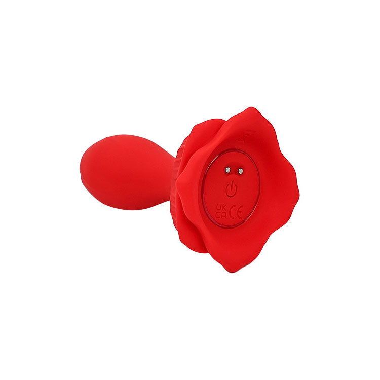 Adam & Eve The Rosebud Red 10.2 Cm Usb Rechargeable Vibrating Butt Plug With Remote
