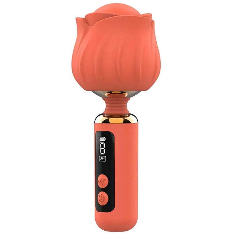Adam & Eve Rizzy Rose Mini Wand Coral Coral 12.7 Cm Usb Rechargeable Mini Massager Wand