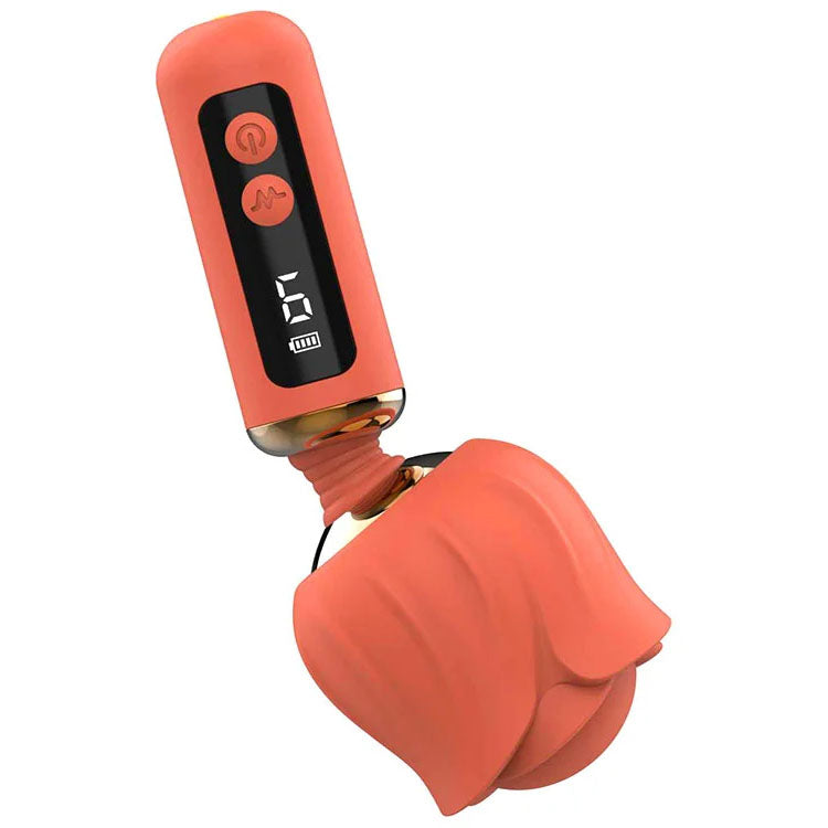 Adam & Eve Rizzy Rose Mini Wand Coral Coral 12.7 Cm Usb Rechargeable Mini Massager Wand