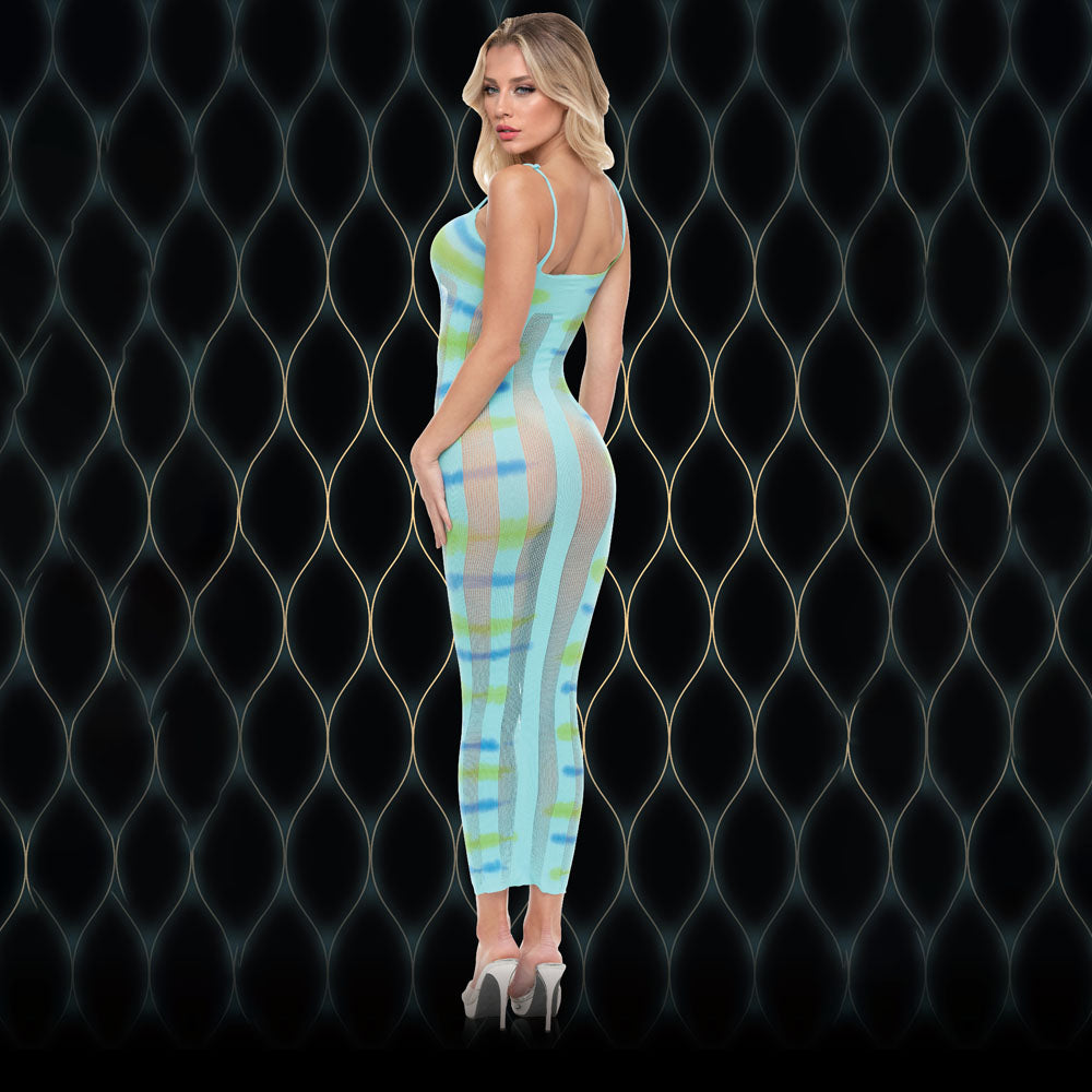 Lapdance Blue Horizon Maxi Dress Blue One Size