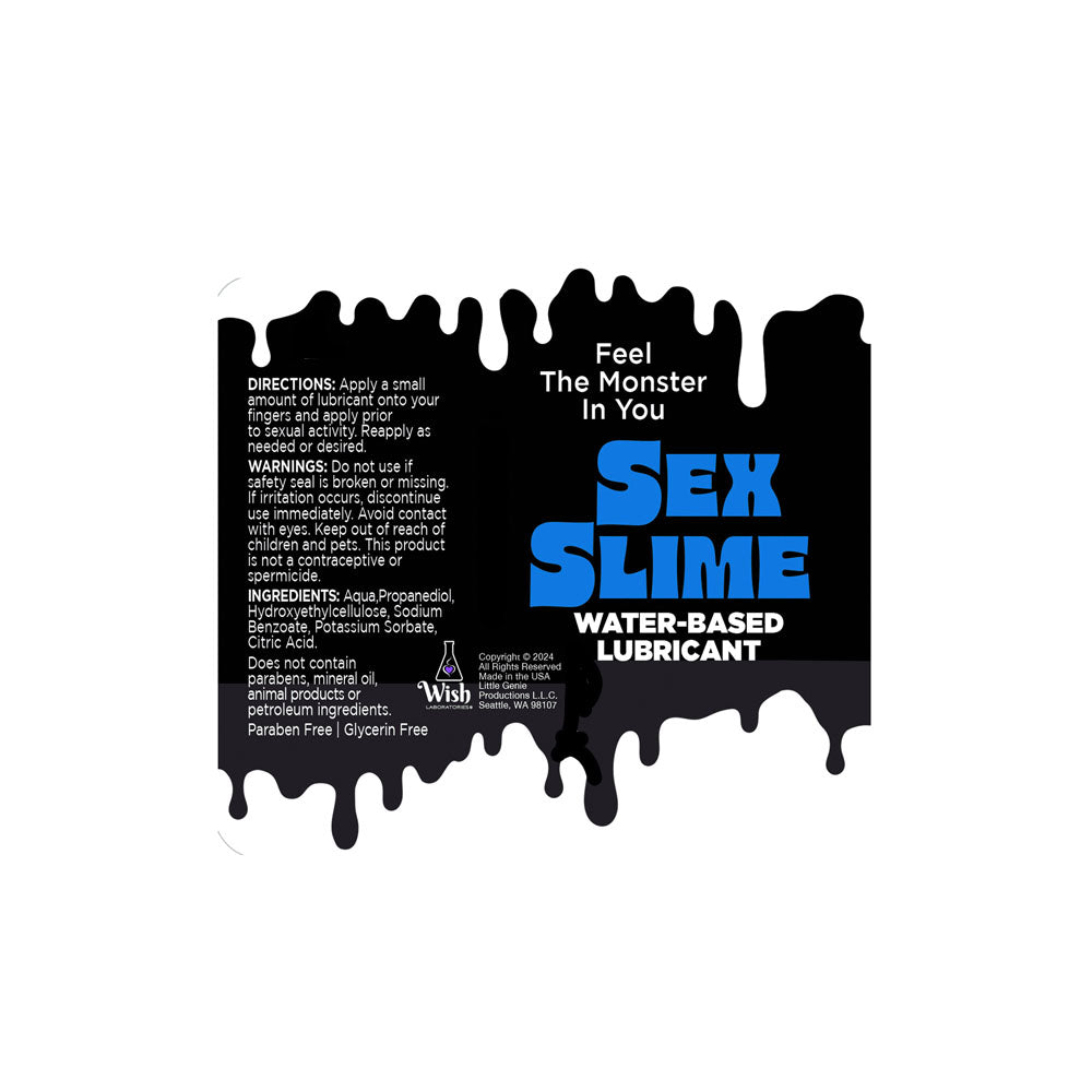 Sex Slime Blue Blue Water Based Lubricant 60 Ml Bottle