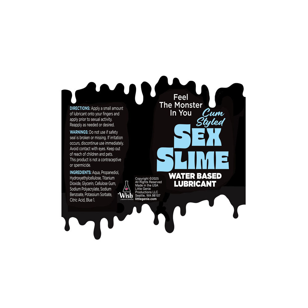 Sex Slime Cum Style Creature Lube Blue 60 Ml Blue Cum Style Water Based Lubricant 60 Ml Bottle