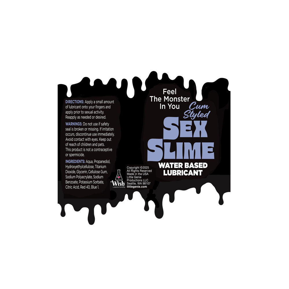 Sex Slime Cum Style Creature Lube Purple 120 Ml Purple Cum Style Water Based Lubricant 120 Ml Bottle