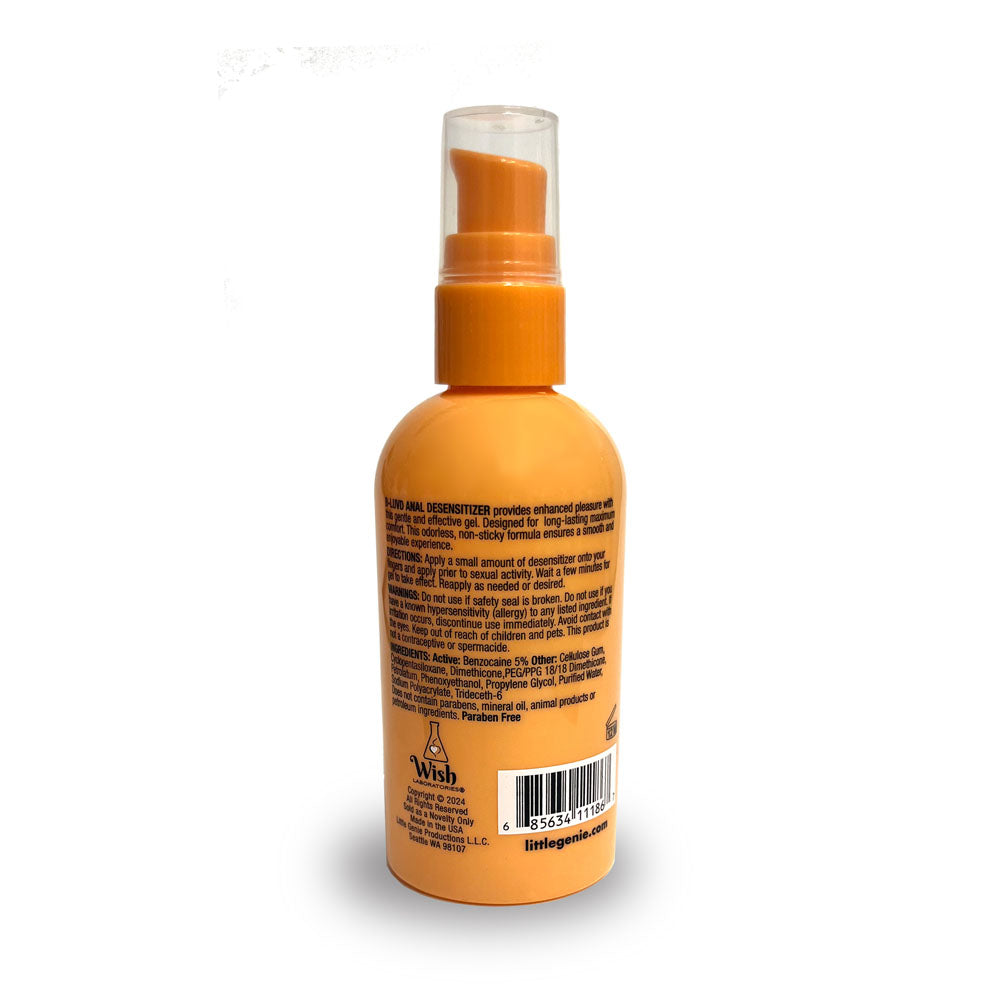 B Luvd Anal Desensitising Lubricant Water Based Anal Desensitising Lubricant 118 Ml Bottle