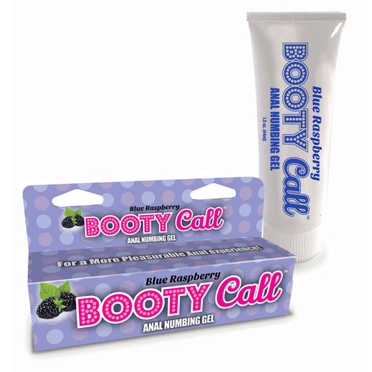 Booty Call Anal Numbing Gel Blue Raspberry Flavoured Anal Numbing Gel 44 Ml (1.5 Oz) Tube
