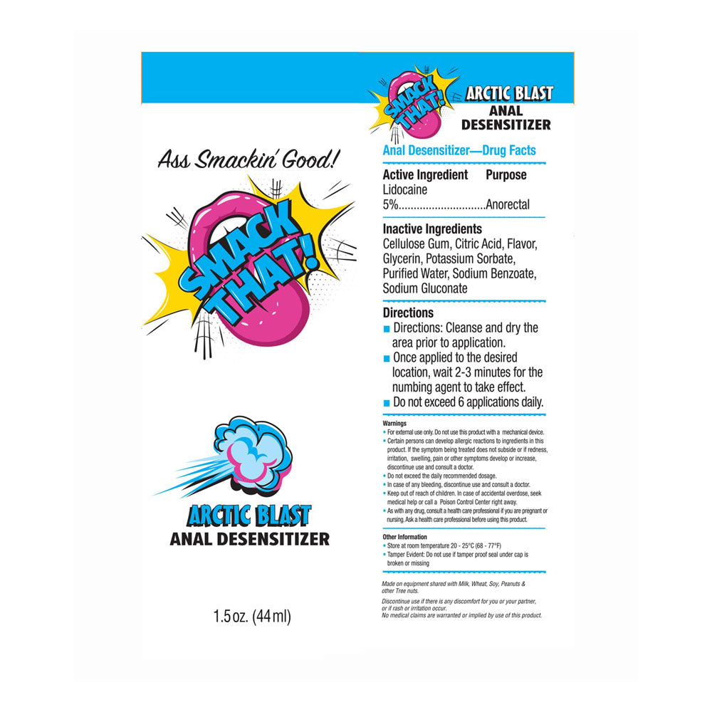 Smack That! Anal Desensitiser Arctic Blast Cooling Anal Desensitiser 44 Ml Tube