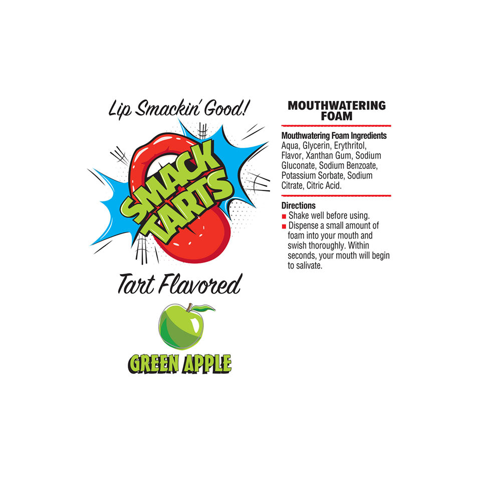 Smack Tarts Mouthwatering Foam Green Apple Sour Green Apple Flavoured 80 Ml Bottle