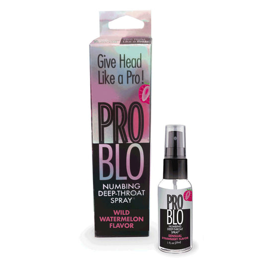 Pro Blo Deep Throat Spray Strawberry Strawberry Flavoured Deep Throat Spray 30 Ml
