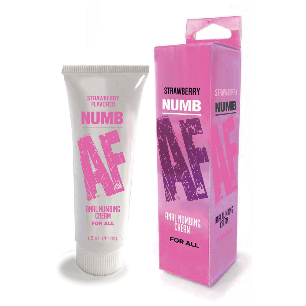 Numb Af Strawberry Strawberry Flavoured Anal Numbing Cream 44 Ml Tube
