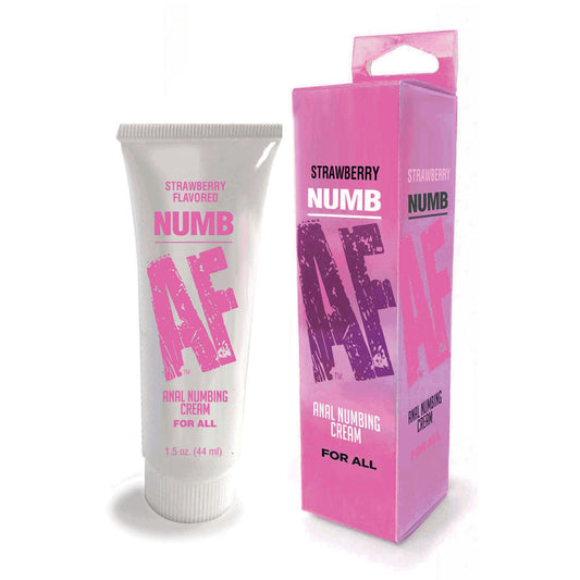Numb Af Strawberry Strawberry Flavoured Anal Numbing Cream 44 Ml Tube