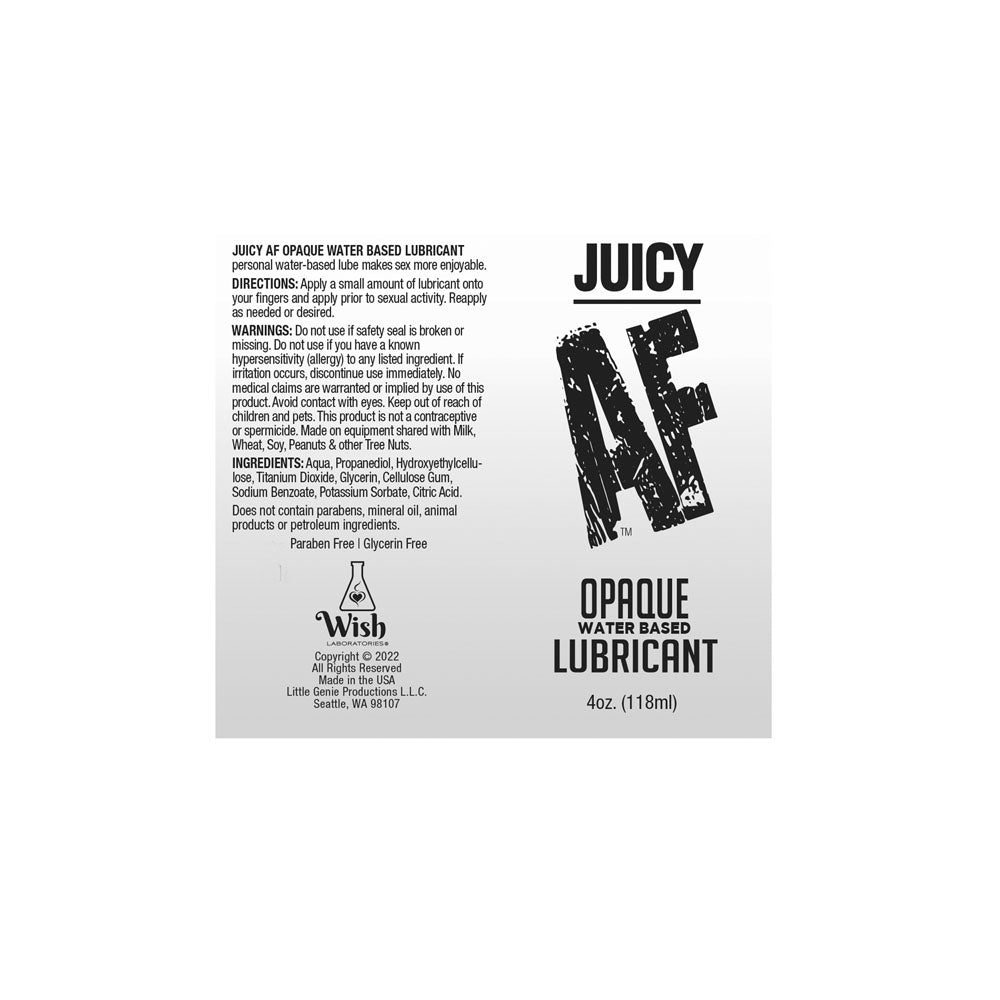 Juciy Af Waterbased Opaque Lube 59 Ml Waterbased Cum Lube 59 Ml