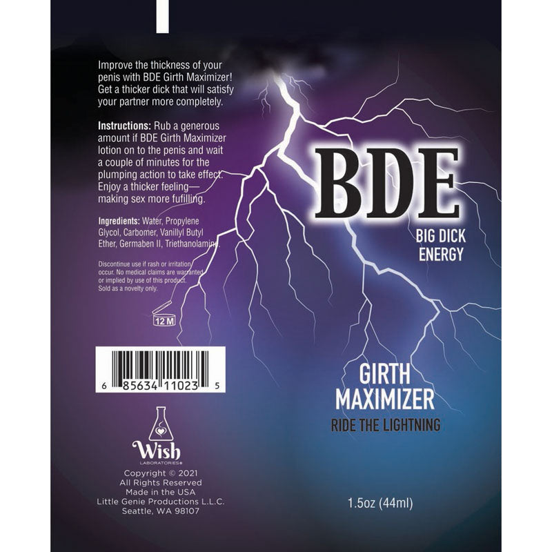 Big Dick Energy Girth Maximiser Male Enlarger Cream 44 Ml Tube