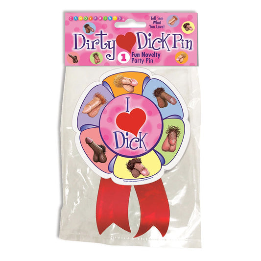 Dirty Dick Pin I Love Dicks Novelty Party Pin