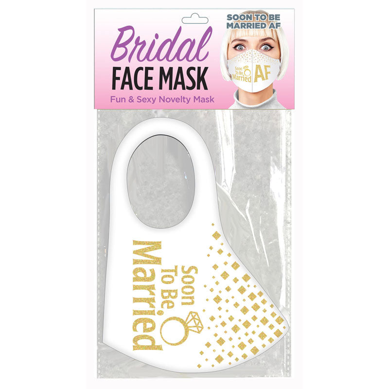 Bridal Face Mask Soon To Be Married Af White Novelty Mask