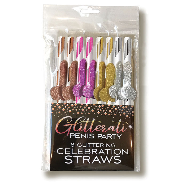 Glitterati Celebration Straws Party Straws 8 Pack