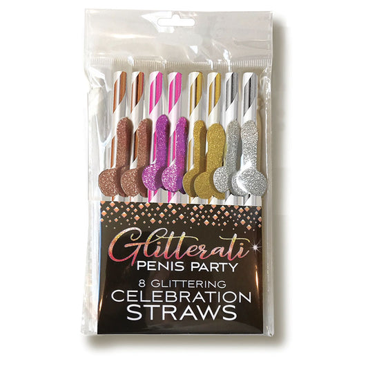 Glitterati Celebration Straws Party Straws 8 Pack