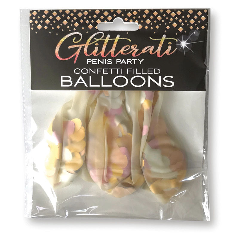 Glitterati Confetti Balloons Party Balloons 5 Pack