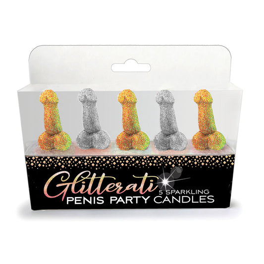 Glitterati Penis Party Candles Novelty Candles 5 Pack