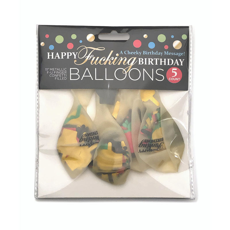 Happy Fucking Birthday Confetti Balloons Party Balloons Set Of 5