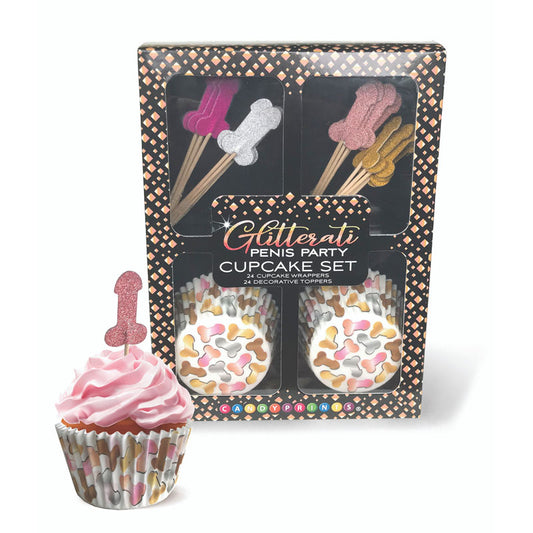 Glitterati Penis Party Cupcake Set Party Cupcake Set Set Of 24