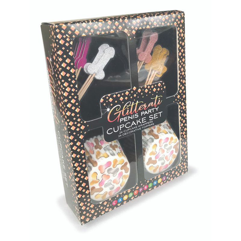 Glitterati Penis Party Cupcake Set Party Cupcake Set Set Of 24