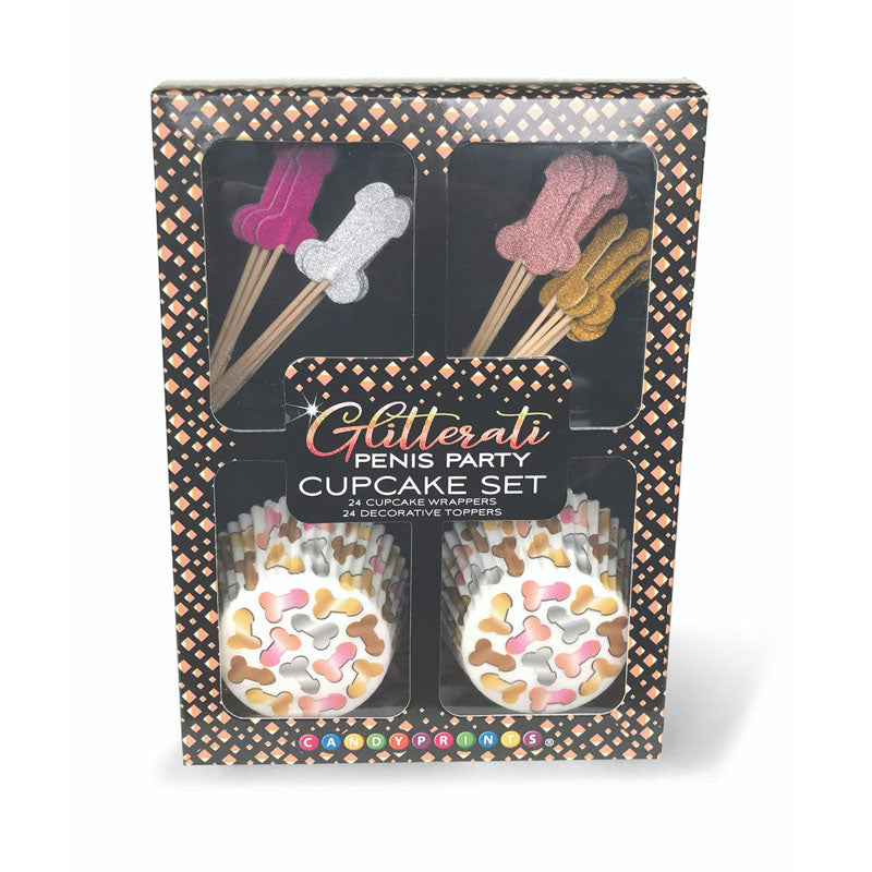 Glitterati Penis Party Cupcake Set Party Cupcake Set Set Of 24