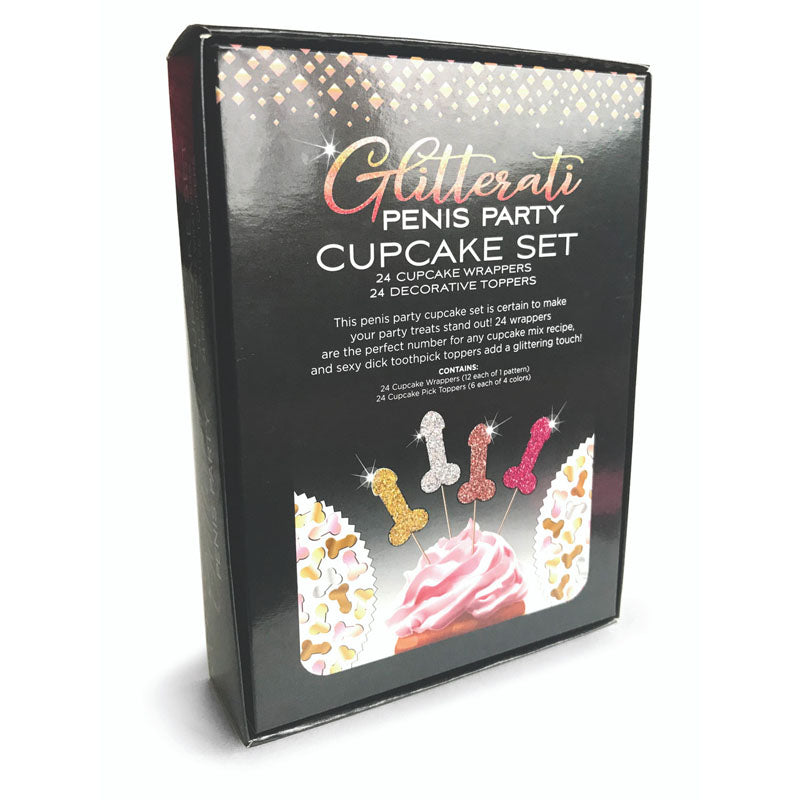 Glitterati Penis Party Cupcake Set Party Cupcake Set Set Of 24