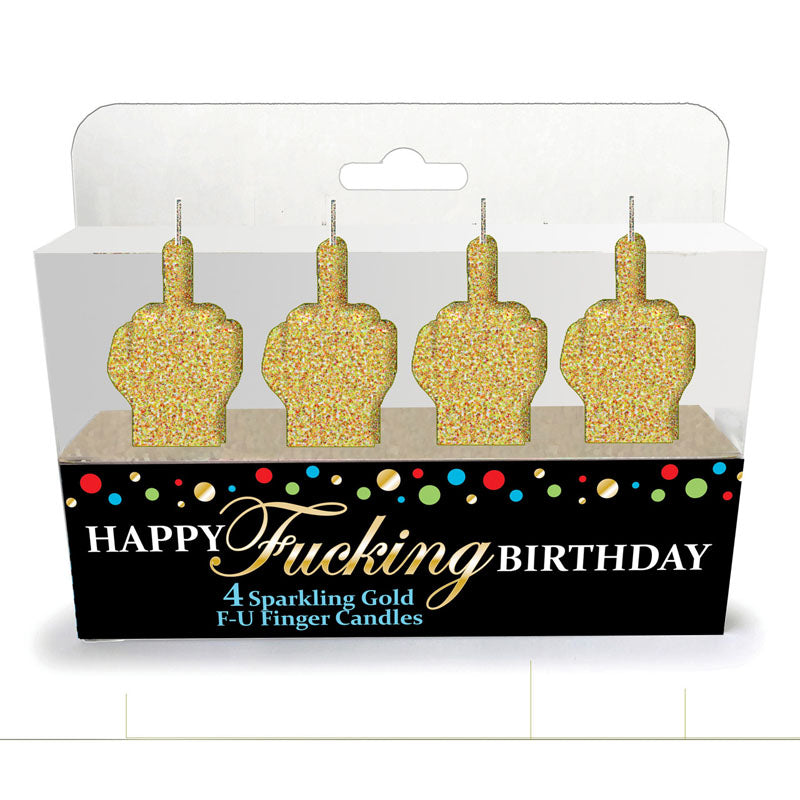 Happy Fucking Birthday Fu Candle Set Novelty Party Candles Set Of 4