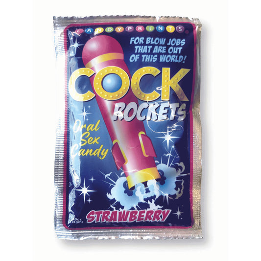 Cock Rockets Strawberry Strawberry Flavoured Oral Sex Candy 15 Grams