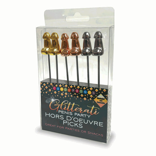 Glitterati Hors D'oeuvre Picks 6 Pack Stainless Steel 18 Cm Food Picks Set Of 6