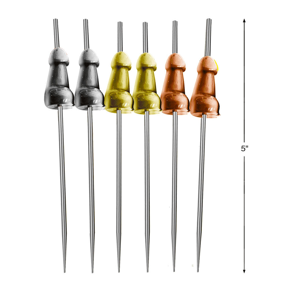 Glitterati Hors D'oeuvre Picks 6 Pack Stainless Steel 18 Cm Food Picks Set Of 6