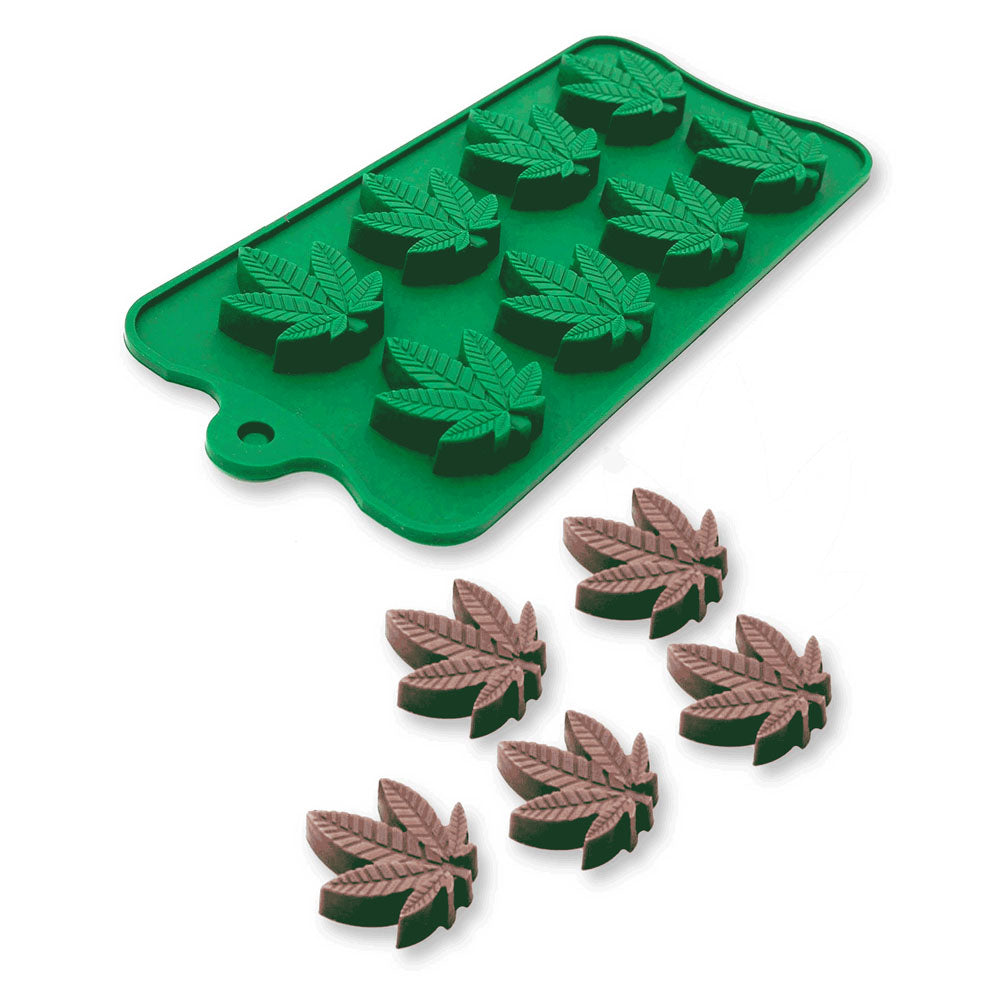 Cannabis Silicone Weed Leaf Ice Mould Makes 8 Ice Leaves
