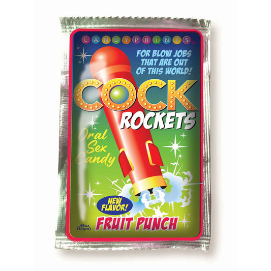 Cock Rockets Fruit Punch Fruit Punch Flavoured Oral Sex Candy 15 Grams