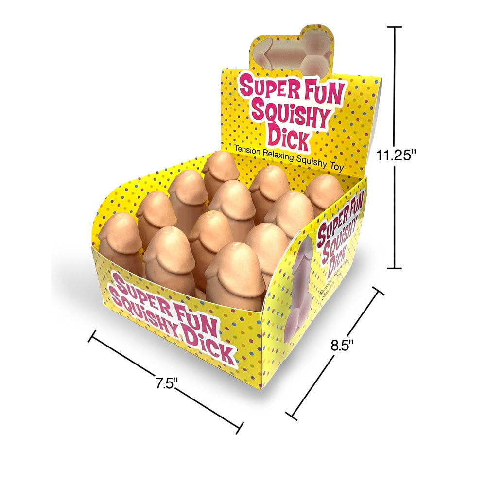 Super Fun Squishy Dick Counter Display Novelty Stress Penis Counter Display Of 12