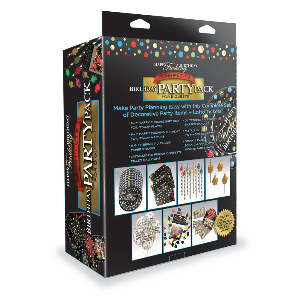 Happy F**King Birthday Complete Party Pack Party Set For 8 People