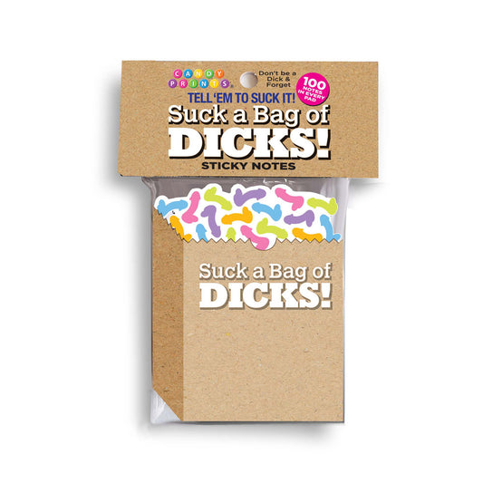 Suck A Bag Of Dicks! Sticky Notes Novelty Sticky Notes 100 Pack