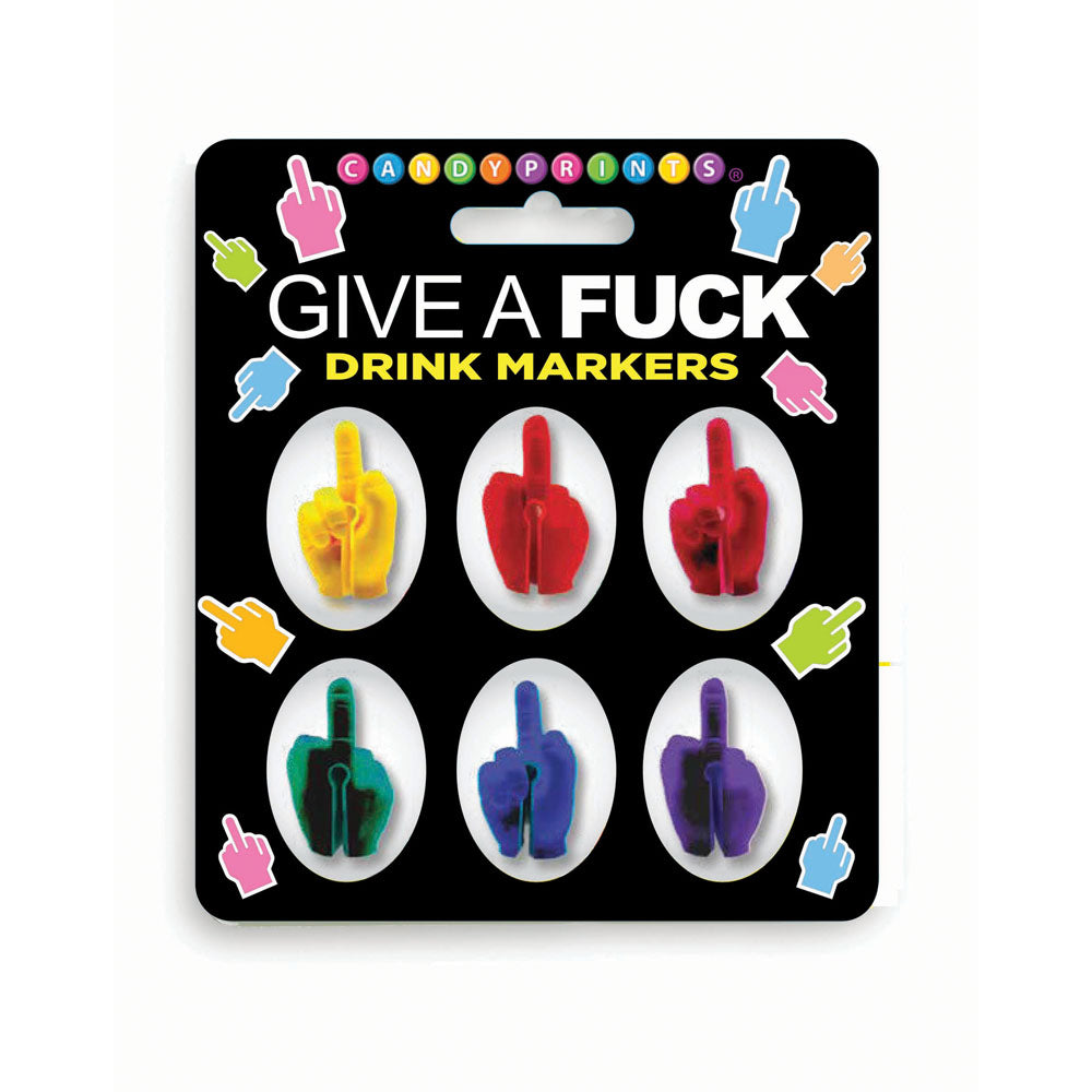 Give A Fuck Drink Markers Novelty Drink Markers Set Of 6