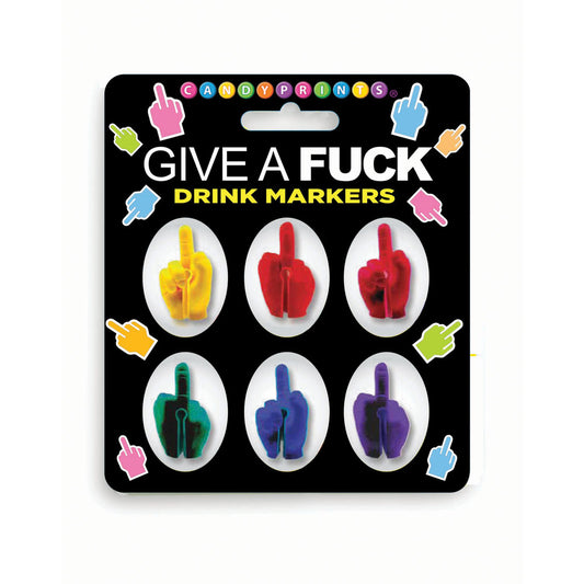 Give A Fuck Drink Markers Novelty Drink Markers Set Of 6