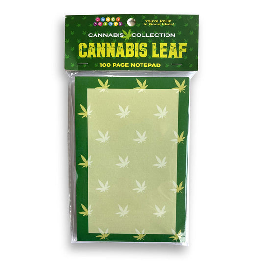 Cannabis Leaf Notepad Novelty Notepad 100 Pages