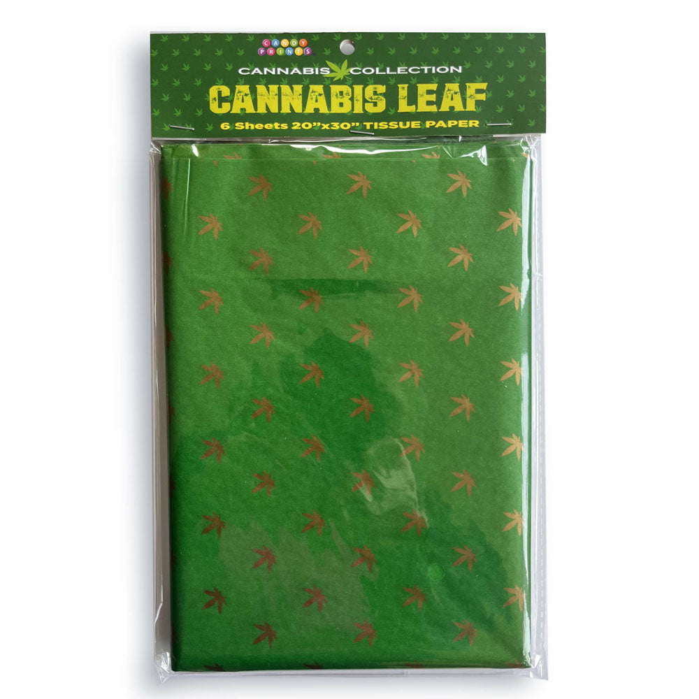 Cannabis Leaf Tissue Paper Sheets Novelty Decoration Sheets 6 Pack
