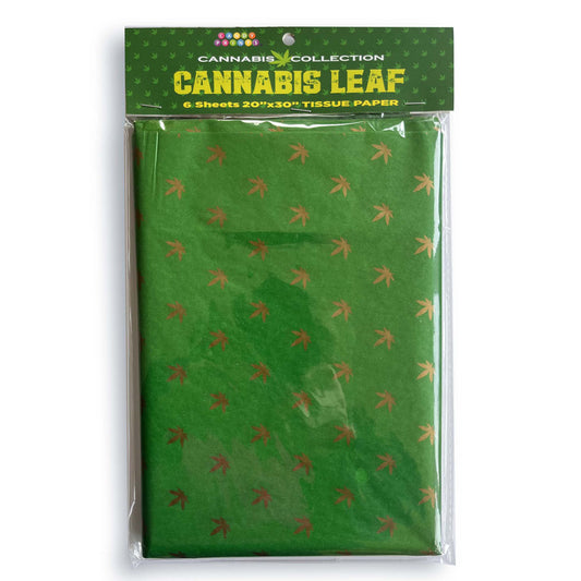 Cannabis Leaf Tissue Paper Sheets Novelty Decoration Sheets 6 Pack