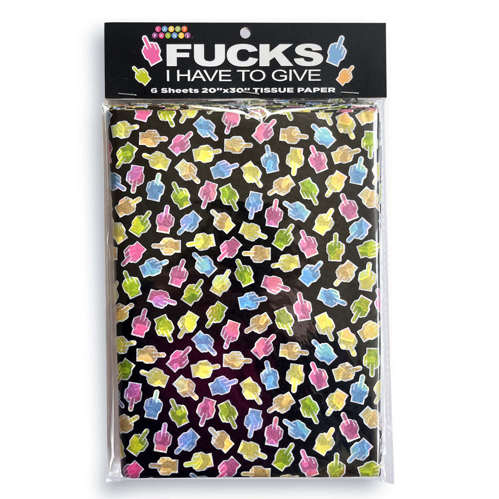 Fucks I Have To Give Tissue Paper Sheets Novelty Decoration Sheets 6 Pack