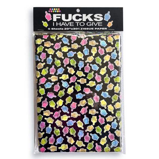 Fucks I Have To Give Tissue Paper Sheets Novelty Decoration Sheets 6 Pack